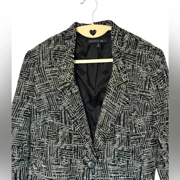 Lafayette 148 Black and White Patterned Jacket - Picture 2 of 6